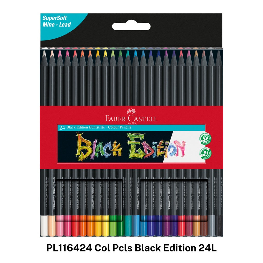 [SG] Faber-Castell PL116424 Col Pcls Black Edition 24L [Evergreen Stationery]
