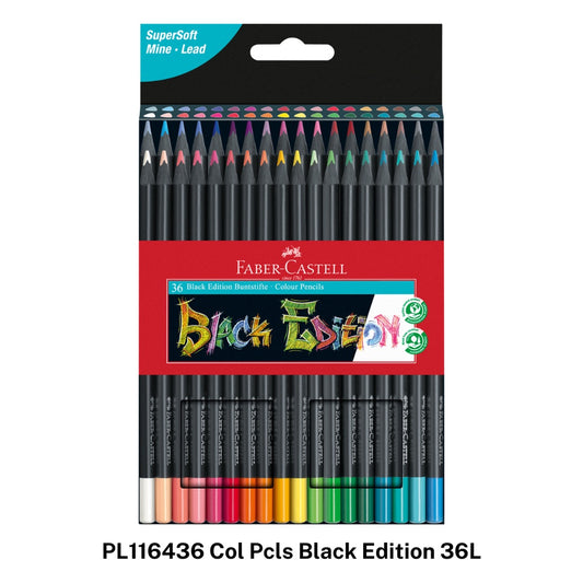 [SG] Faber-Castell PL116436 Col Pcls Black Edition 36L [Evergreen Stationery]