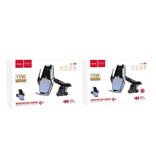[SG] Hoco S14 Surpass Car Wireless Charger for Dashboard and Air Outlet [Evergreen Stationery]