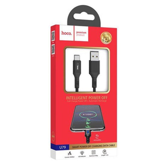[SG] Hoco U79 Admirable Smart Power Off Charging Cable (Type C) [Evergreen Stationery]