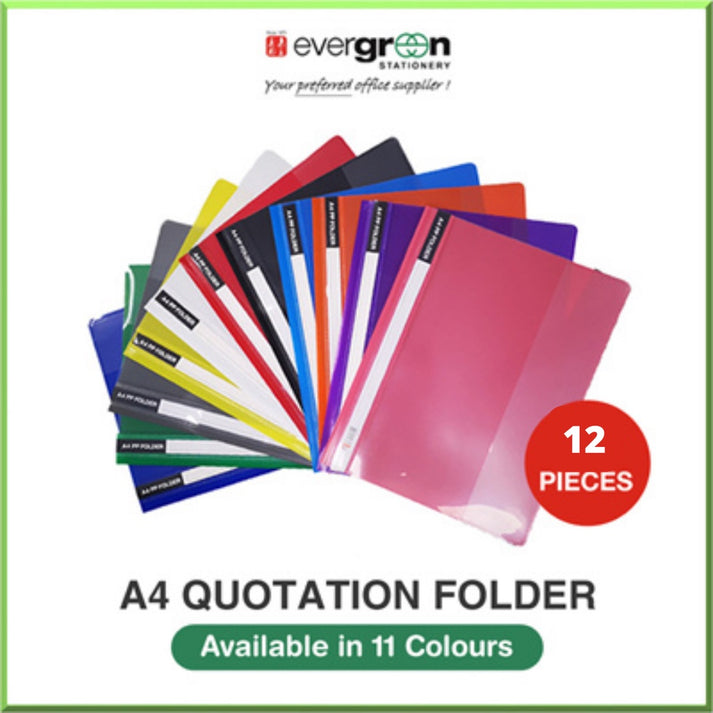 [Pack of 12Pcs] A4 Size Quotation Folder for Paper – Evergreen Stationery