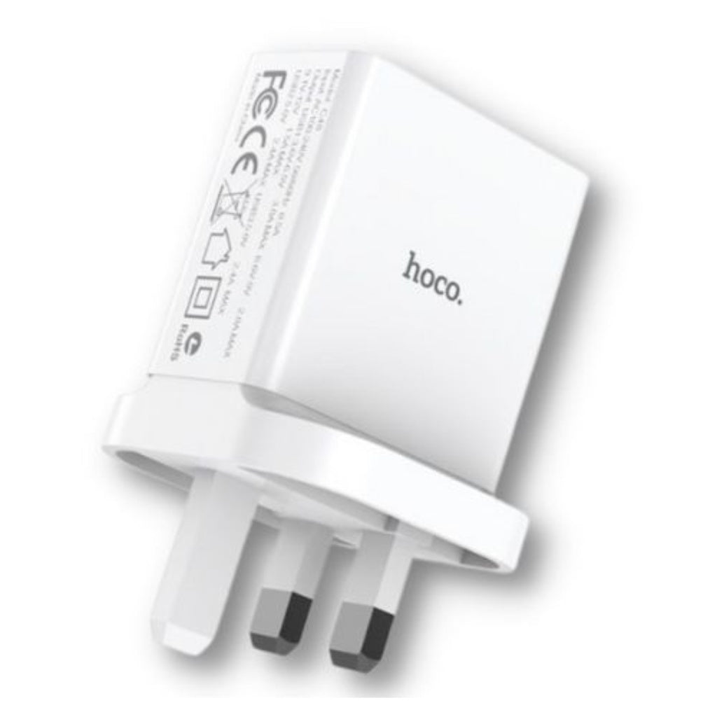 [SG] Hoco C48 Breakthrough Three USB Pots Charger (UK) [Evergreen Stationery]