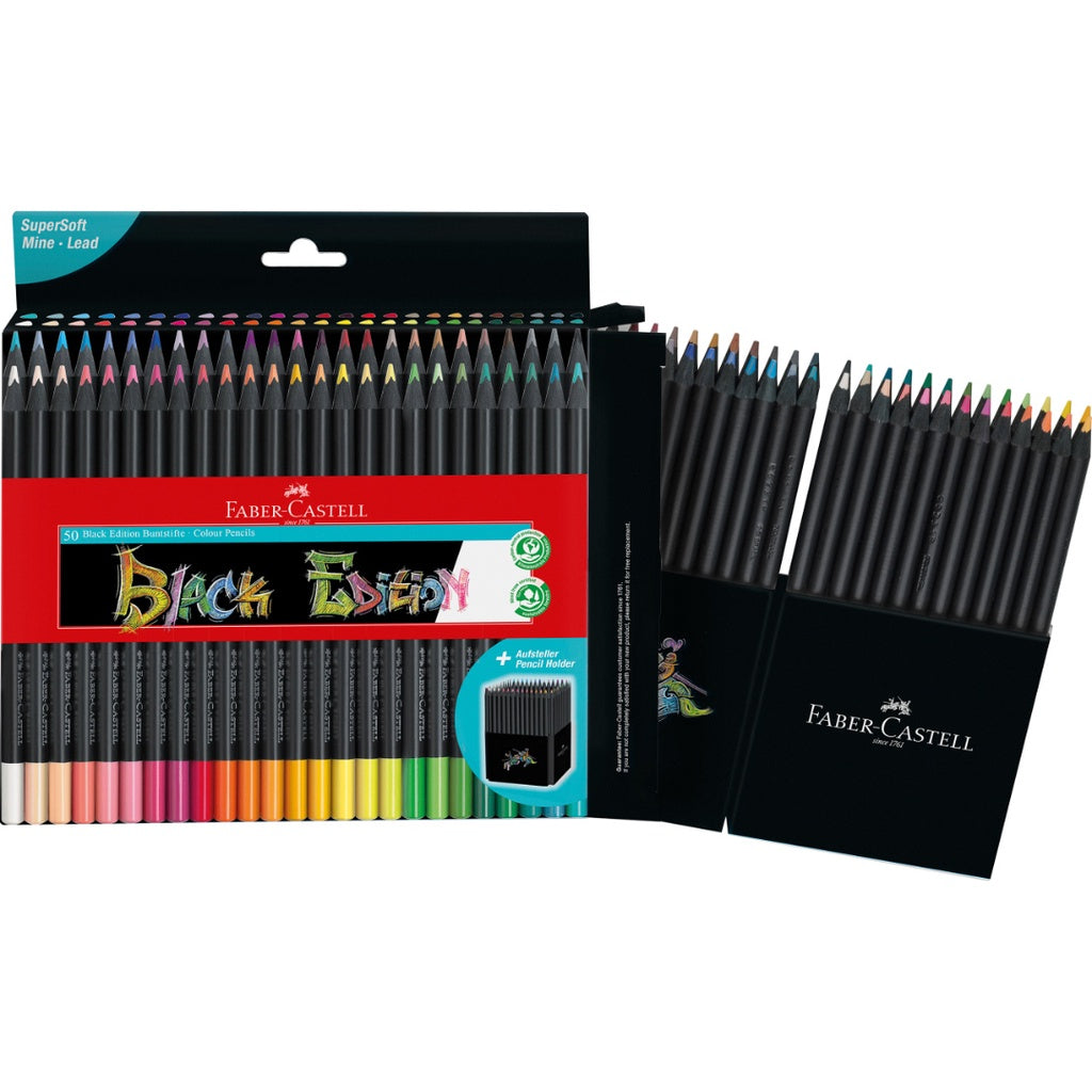 [SG] Faber-Castell PL116450 Col Pcls Black Edition 50L [Evergreen Stationery]