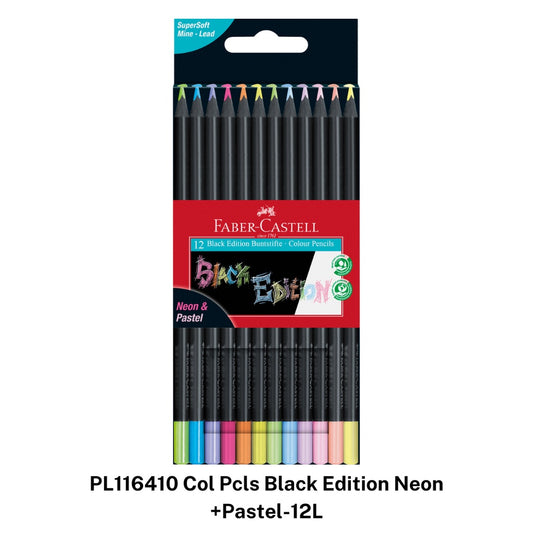 [SG] Faber-Castell PL116410/PL116412 Col Pcls Black Edition 12L [Evergreen Stationery]