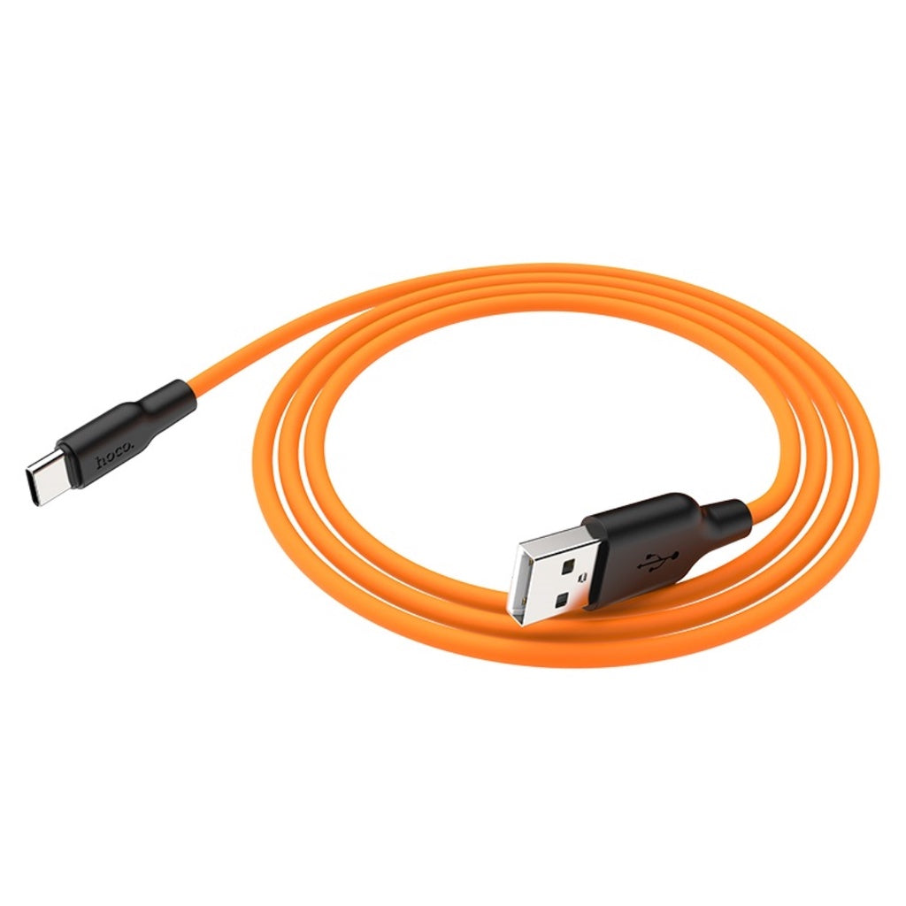 [SG] Hoco X21 Plus Silicone Charging Cable 1m (Type C) [Evergreen Stationery]
