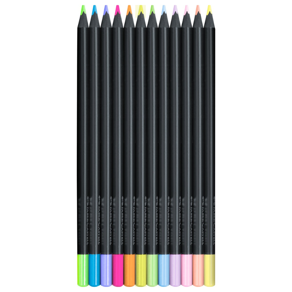 [SG] Faber-Castell PL116410/PL116412 Col Pcls Black Edition 12L [Evergreen Stationery]