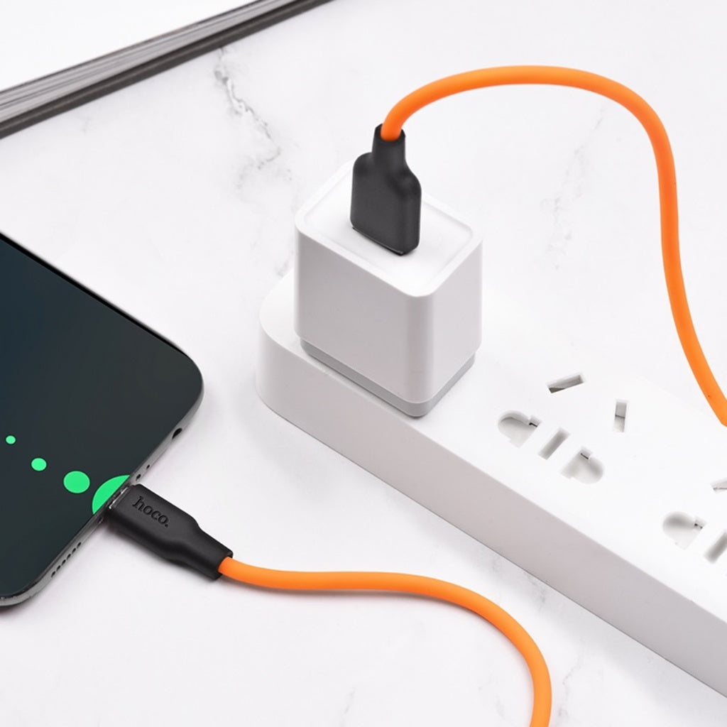 [SG] Hoco X21 Plus Silicone Charging Cable 1m (Type C) [Evergreen Stationery]