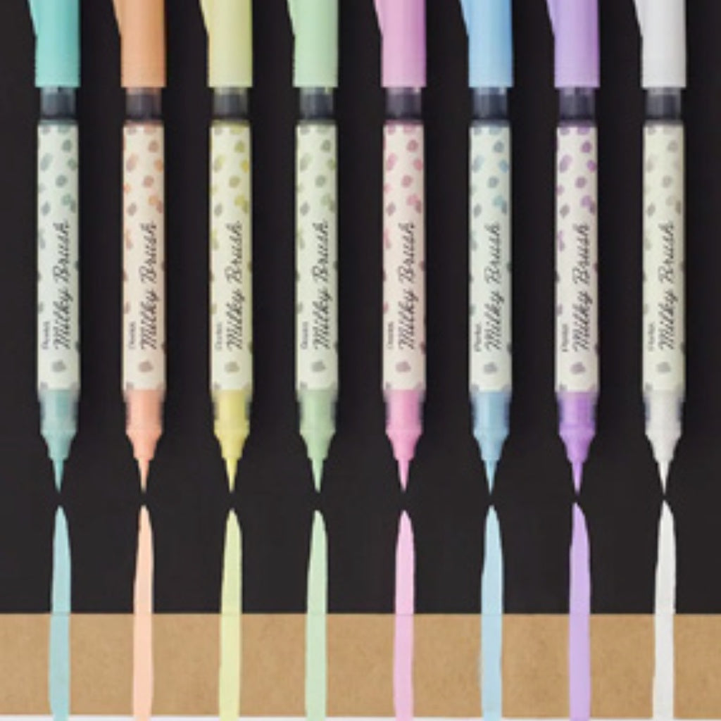 [SG] Pentel Milky Brush Pen Pastel [Evergreen Stationery]