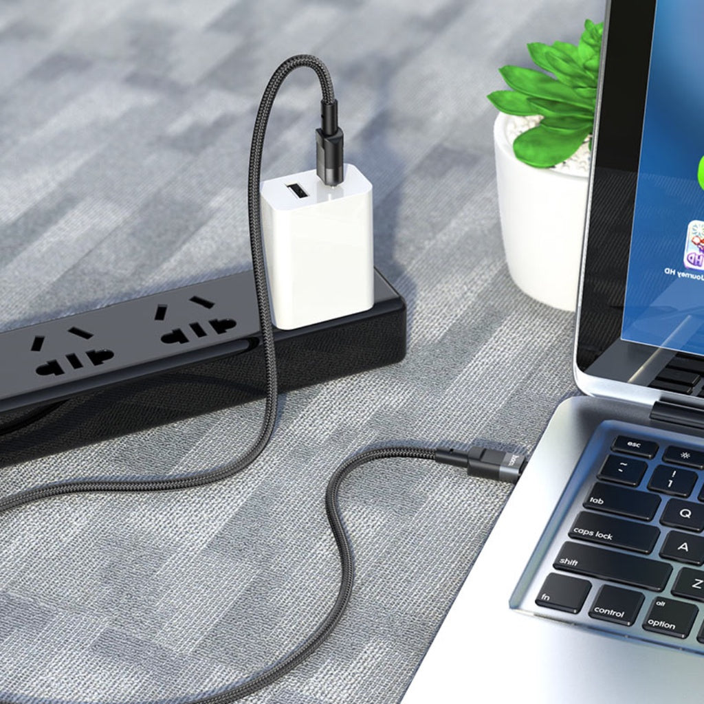 [SG] Hoco U106 Moulder Charging Data Cable Type C to Type C [Evergreen Stationery]