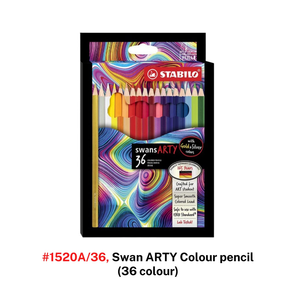 [SG] #1520A/12/24/36, Stabilo Swan ARTY Colour pencil (12/24/36 colour) [Evergreen Stationery]