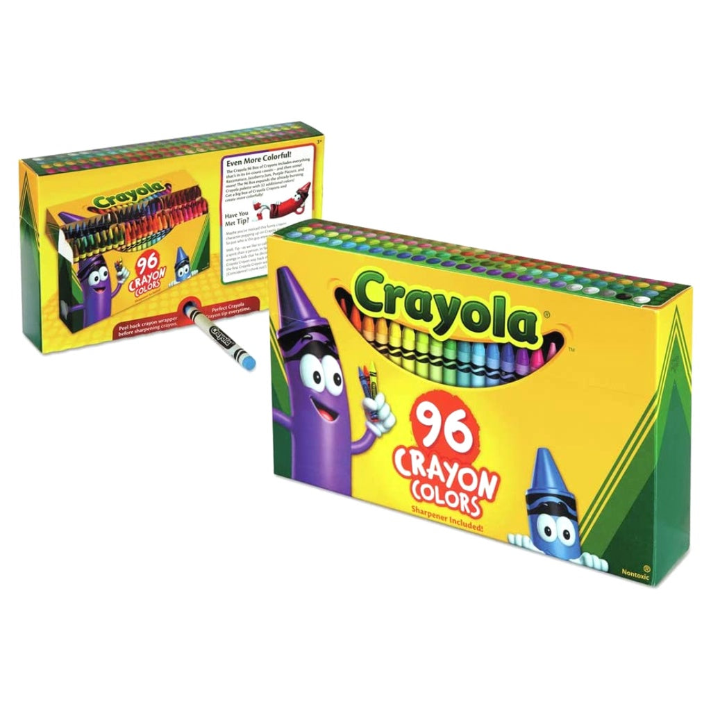 [SG] Crayola 520096 Classic Color Crayons in Flip-Top Pack with Sharpener 96ct [Evergreen Stationery]
