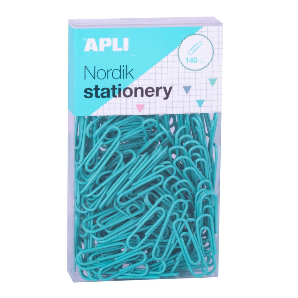 [SG] Apli Paper Clips Nordik Colors 28mm 140pcs [Evergreen Stationery]