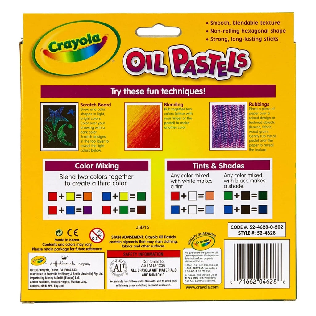 [SG] Crayola 524628 Hexagon Oil Pastels 28ct [Evergreen Stationery]