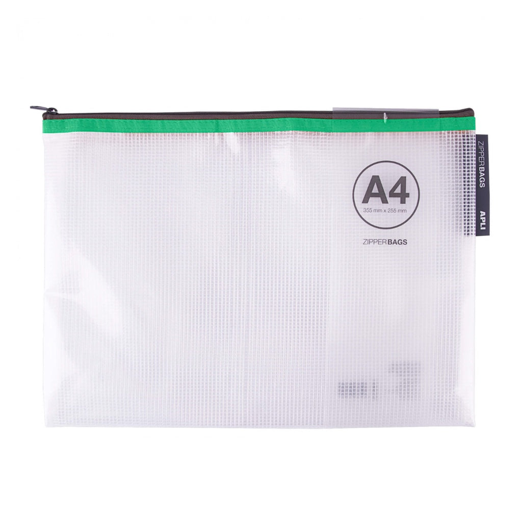 [SG] Apli Zipper Bag A4 [Evergreen Stationery]