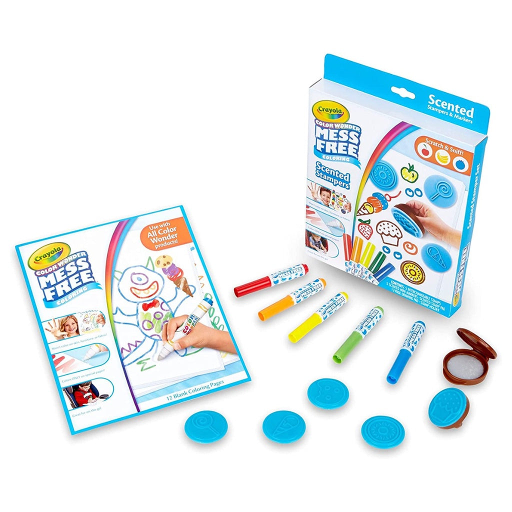 [SG] Crayola 752452 Color Wonder Mess Free Coloring Scented Stampers & Markers Set 12ct [Evergreen Stationery]