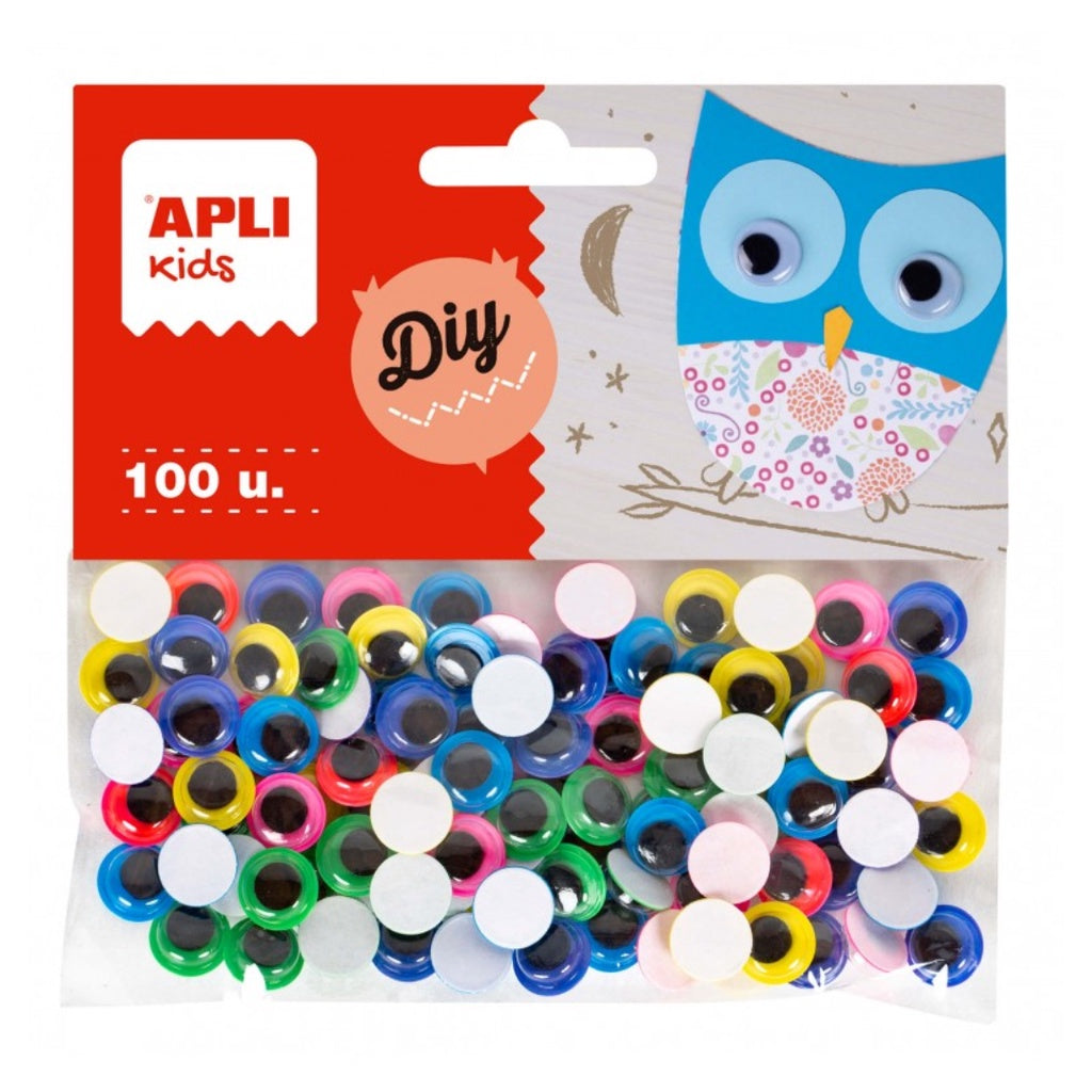 [SG] Moving Eyes Black | Color Round Adhesive 6mm | 10mm | 15mm [Evergreen Stationery]