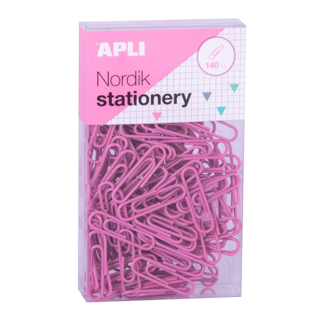 [SG] Apli Paper Clips Nordik Colors 28mm 140pcs [Evergreen Stationery]