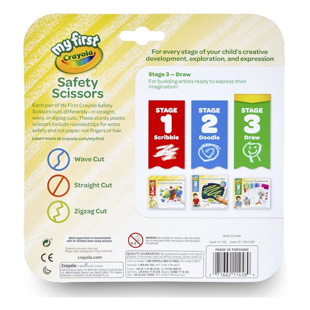 [SG] Crayola 811458 My First Safety Scissors 3ct [Evergreen Stationery]