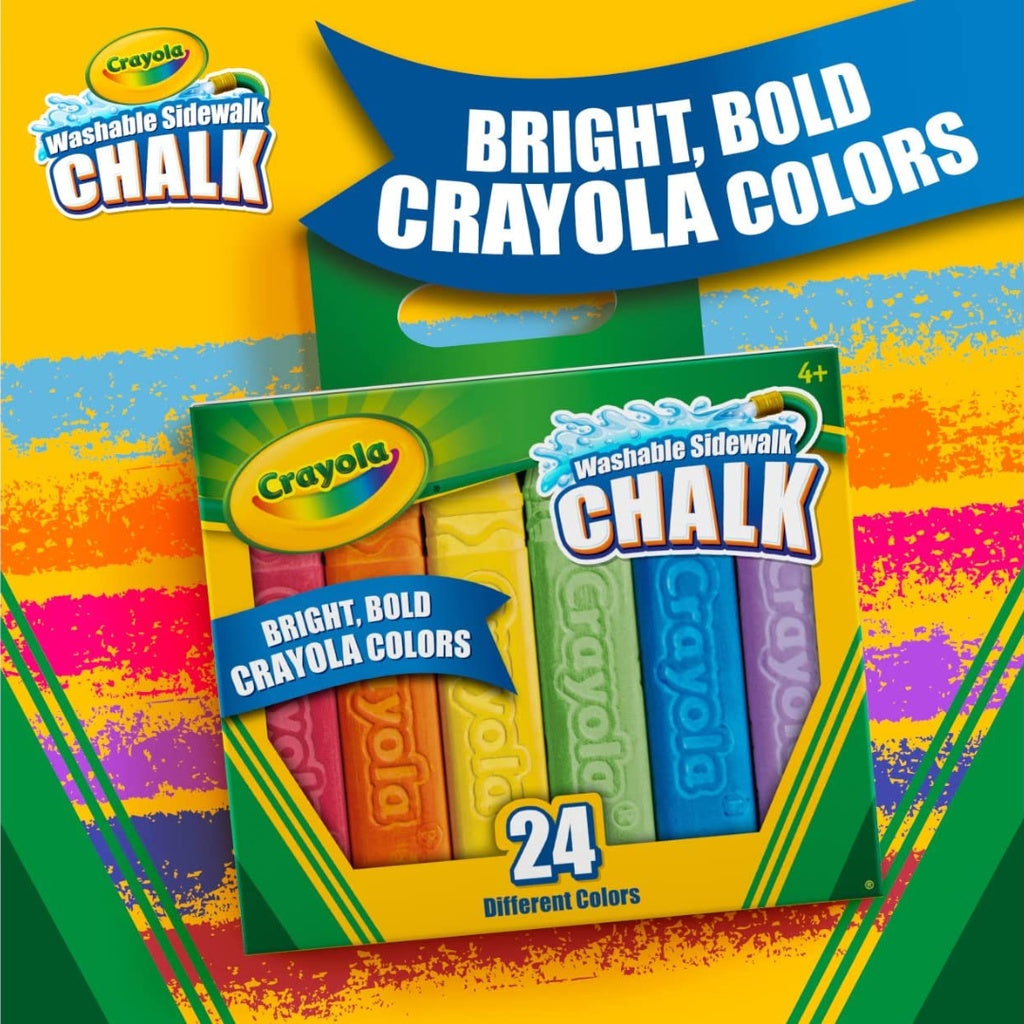[SG] Crayola 512024 Sidewalk Chalk Assorted Colors 24ct [Evergreen Stationery]