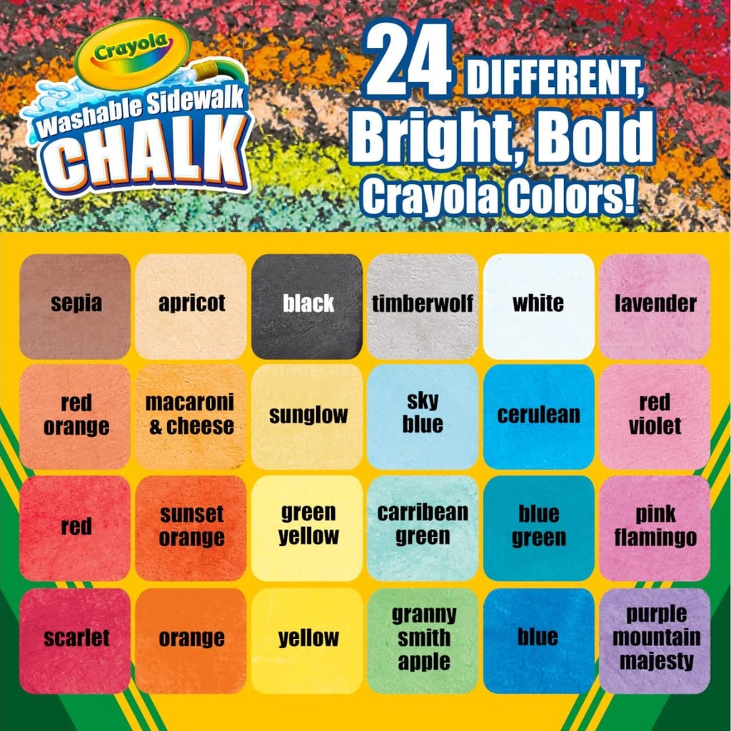 [SG] Crayola 512024 Sidewalk Chalk Assorted Colors 24ct [Evergreen Stationery]