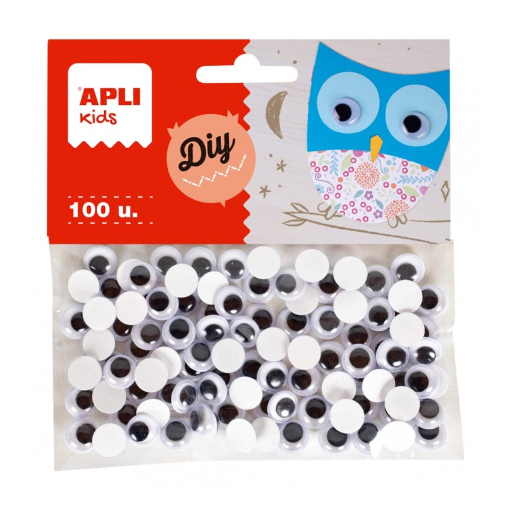 [SG] Moving Eyes Black | Color Round Adhesive 6mm | 10mm | 15mm [Evergreen Stationery]