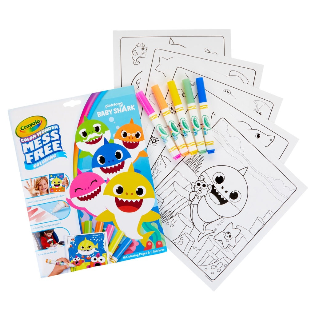[SG] Crayola 757103 Color Wonder Baby Shark Foldalope [Evergreen Stationery]