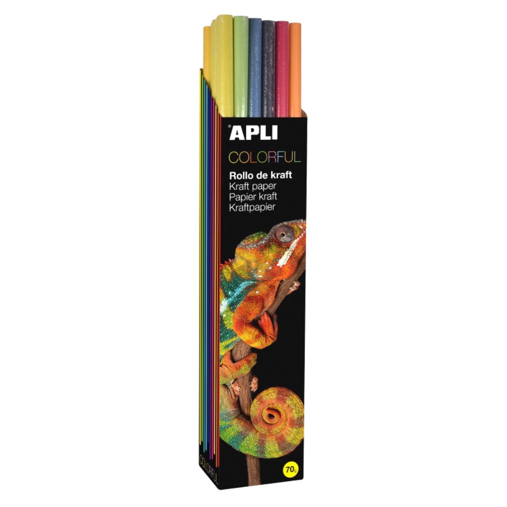 [SG] Apli Kraft Paper Wrapper Assorted Colors 30 rolls 1x3m [Evergreen Stationery]