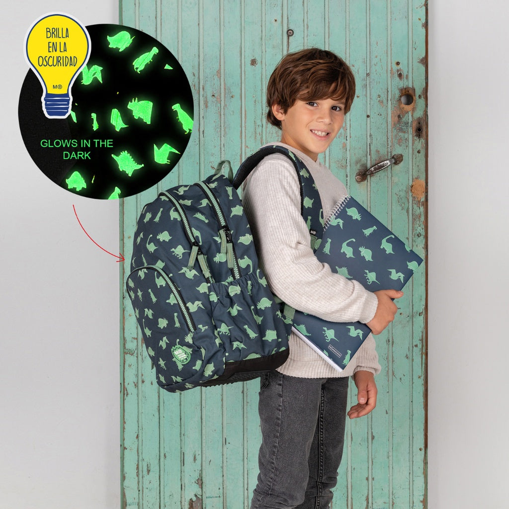 [SG] Apli Miquelrius Dinos Backpack | Pencil holder [Evergreen Stationery]