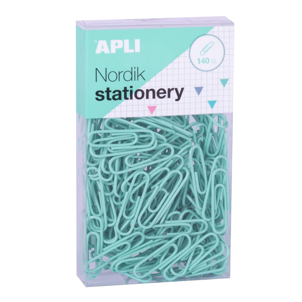 [SG] Apli Paper Clips Nordik Colors 28mm 140pcs [Evergreen Stationery]