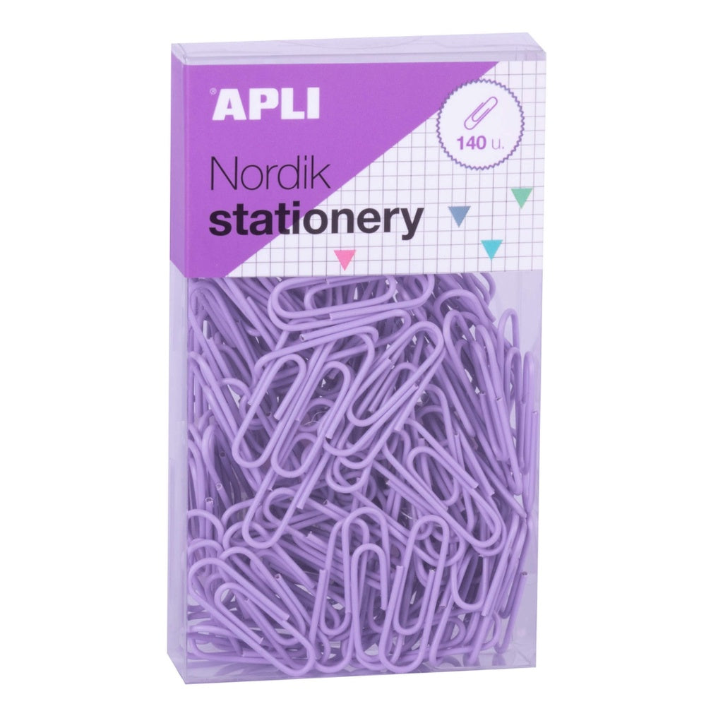 [SG] Apli Paper Clips Nordik Colors 28mm 140pcs [Evergreen Stationery]