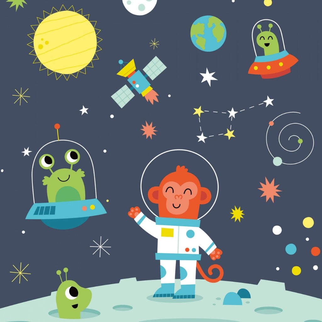 [SG] Apli Puzzle Glow in the Dark Space 6x6cm 60pcs [Evergreen Stationery]