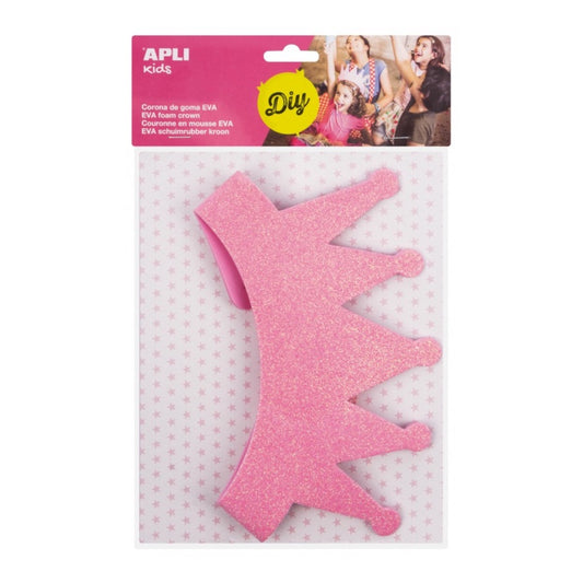 [SG] Apli Princess Crown (Pink EVA Foam Crown with Glitter) [Evergreen Stationery]