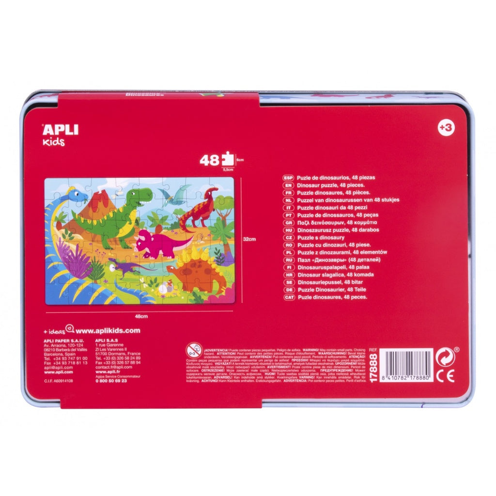 [SG] Apli Puzzle Dinosaurs 48pcs [Evergreen Stationery]