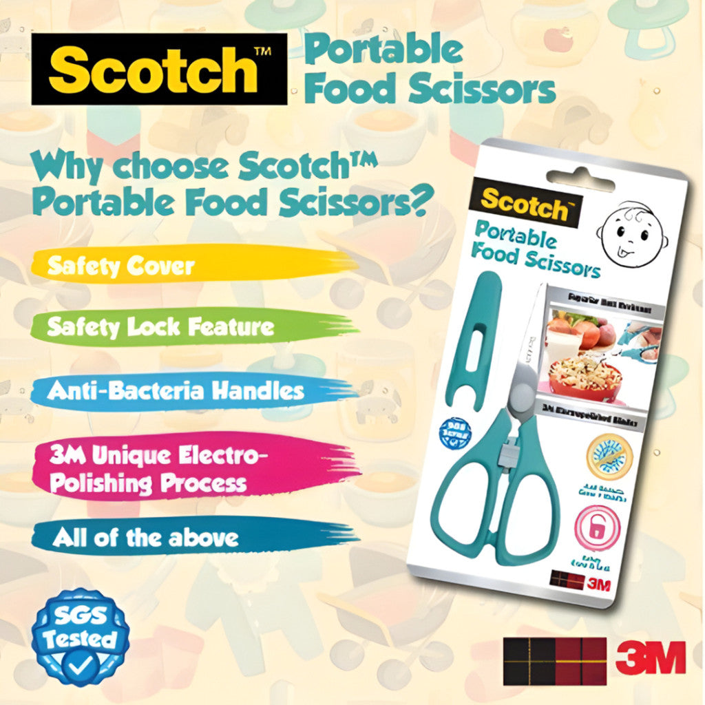 [SG] Scotch™ Portable Food Scissors - Baby/Toddler/Cutting/Weaning(PS-AB/PS-ABP) [Evergreen Stationery]
