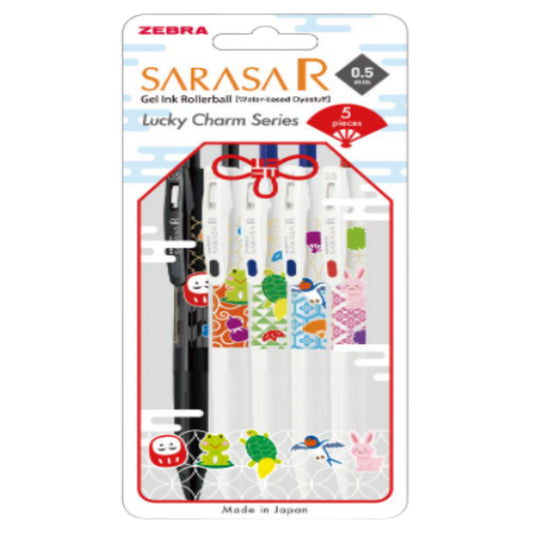 [SG] Zebra Sarasa R Clip Lucky Charm Gel Ballpoint Pen Set 0.5 [Evergreen Stationery]