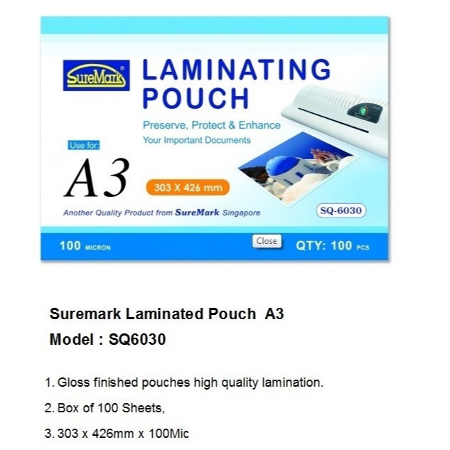 Ibico | Suremark Laminating Pouch A4/A3