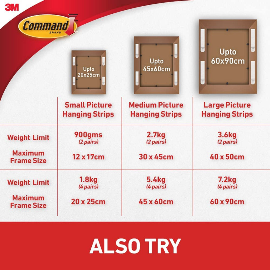 [SG] 3M Command 17201 Black Medium Picture Hanging Strips (8 Strips / 4 Sets) [Evergreen Stationery]