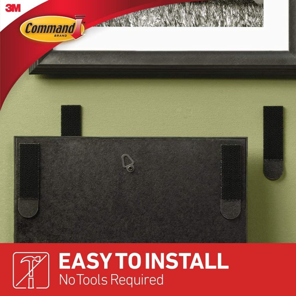 [SG] 3M Command 17201 Black Medium Picture Hanging Strips (8 Strips / 4 Sets) [Evergreen Stationery]