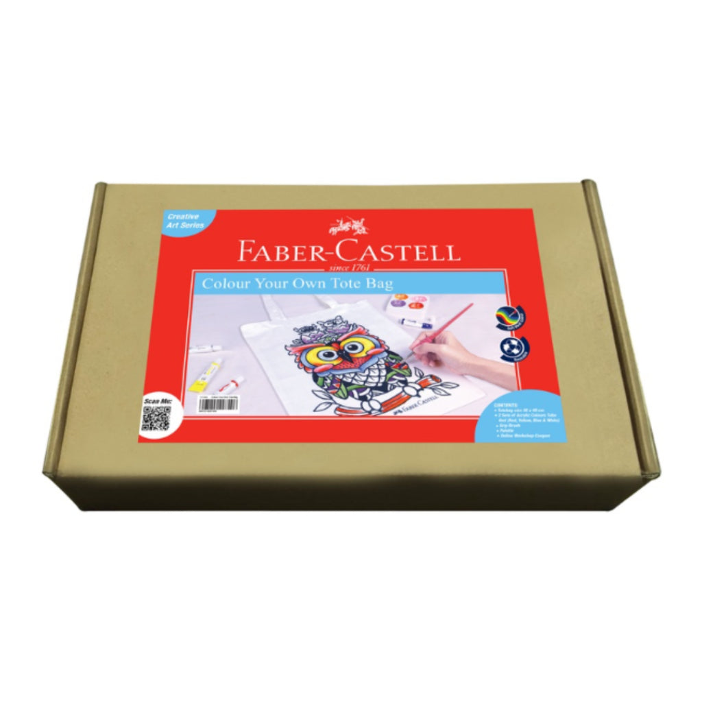 [SG] DDD Faber Castell Creative Art Series Colour Your Own Tote Bag [Evergreen Stationery]
