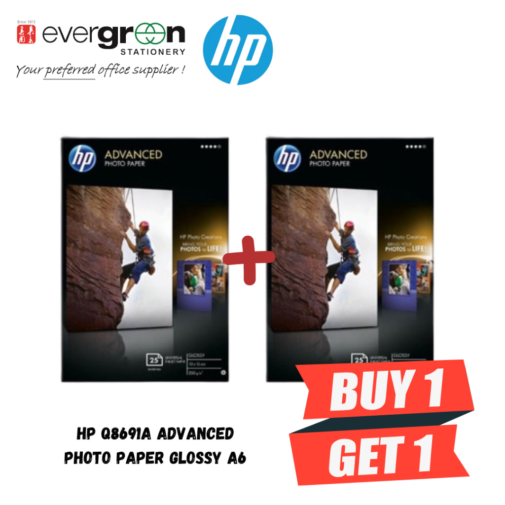 [SG] HP Photo Paper- Buy 1 Bundle of 2, Get 1 Bundle Free [Evergreen Stationery]