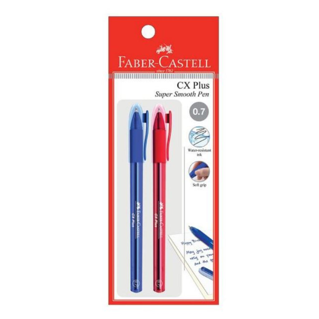 [SG] Faber Castell Ballpoint Pen CX Plus 0.7mm (Pack of 2) [Evergreen Stationery]