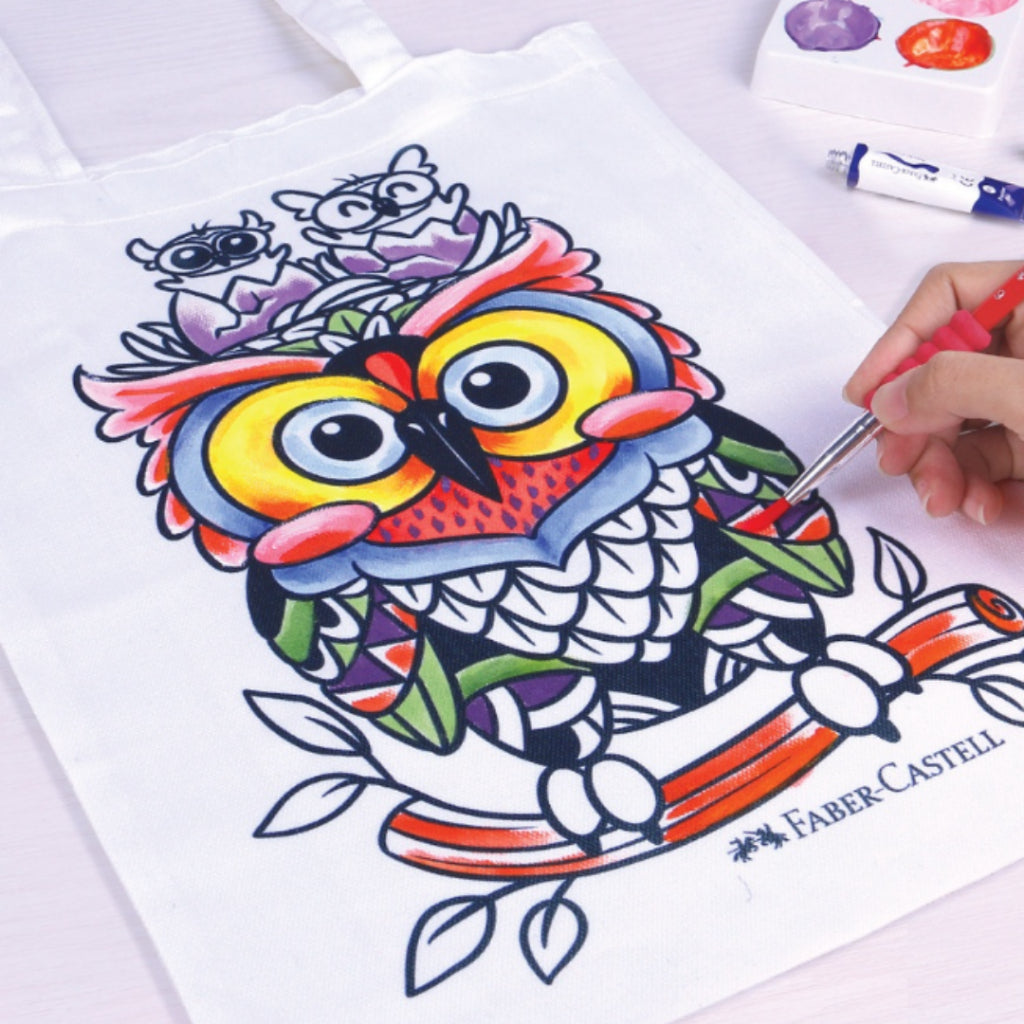 [SG] DDD Faber Castell Creative Art Series Colour Your Own Tote Bag [Evergreen Stationery]