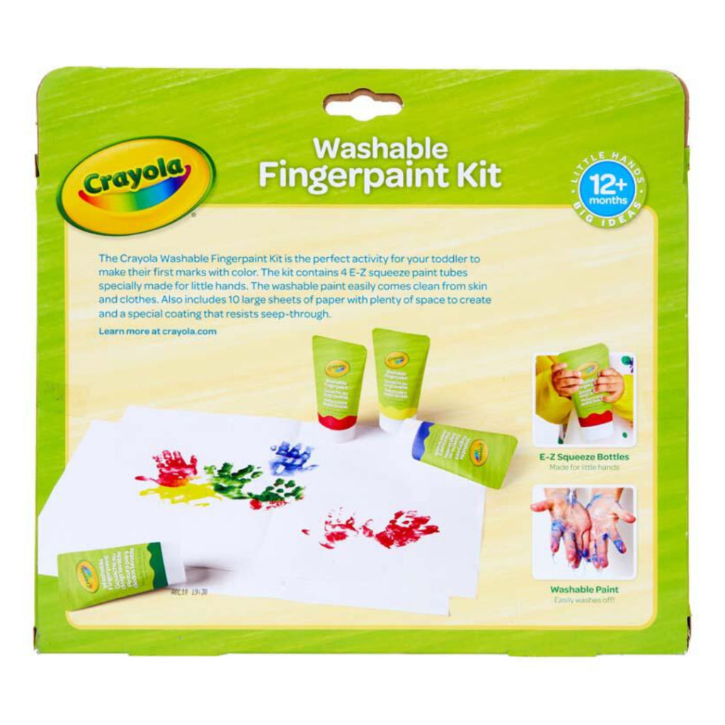 [SG] Crayola 811452 My First Crayola Washable Fingerpaint Kit [Evergreen Stationery]