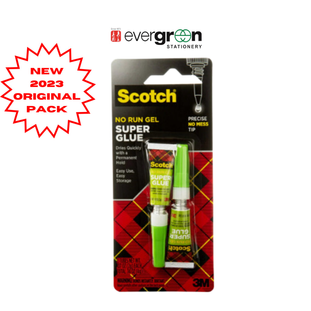 [SG] Scotch Super Glue Gel 0.07 oz (1.98gm) 2-Pack [Evergreen Stationery]