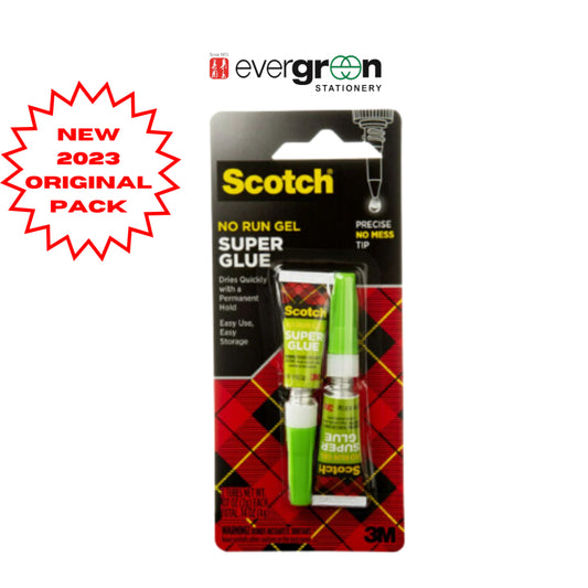 [SG] Scotch Super Glue Gel 0.07 oz (1.98gm) 2-Pack [Evergreen Stationery]