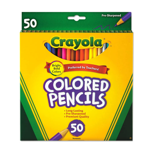 [SG] Crayola 684050 Long Barrel Colored Woodcase Pencils Assorted Colors 50ct [Evergreen Stationery]