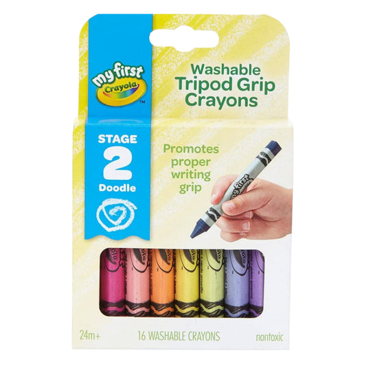 [SG] Crayola 811461 My First Tripod Grip Triangle Washable Crayons 16ct [Evergreen Stationery]