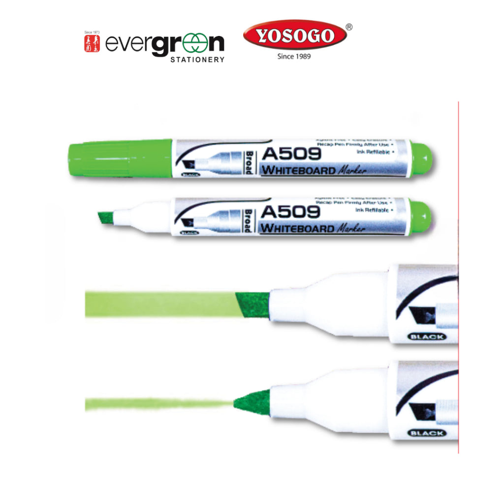 [SG] Yosogo A500/A509 Whiteboard Marker Round Tip 8s/Pkt [Evergreen Stationery]