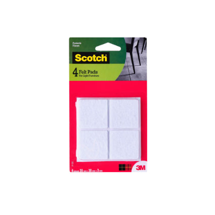 [SG] Scotch™ Felt Pad Square - 38mm by 38mm 4/P [Evergreen Stationery]