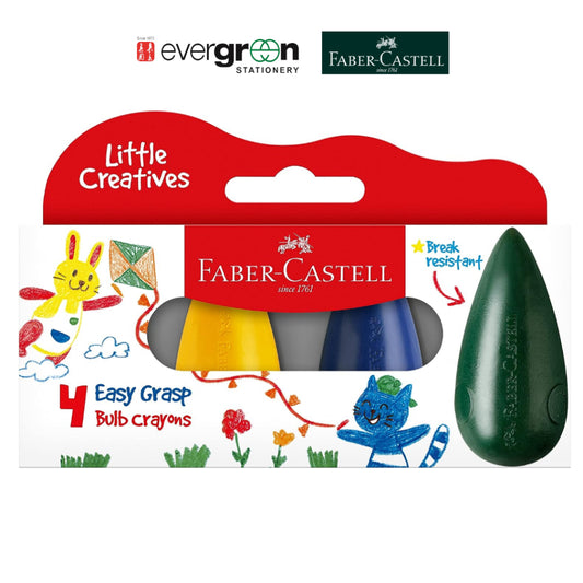 [SG] Faber-Castell PL122604 Little Creatives Easy Grasp Bulb Crayon - Perfect for Pre-schoolers  [Evergreen Stationery]